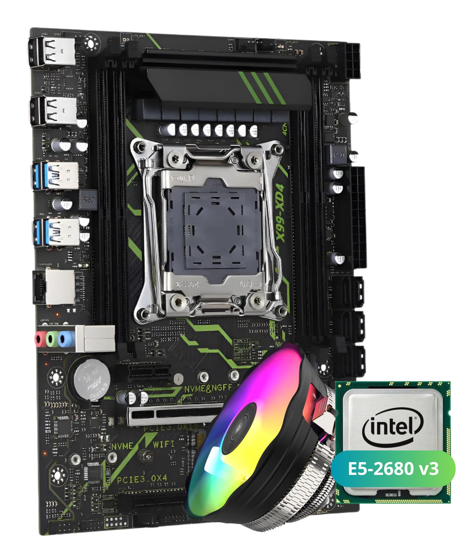 QUASAR Kit Upgrade Placa-Mãe X99 XD4 2.0 Chipset C612, Suporte
